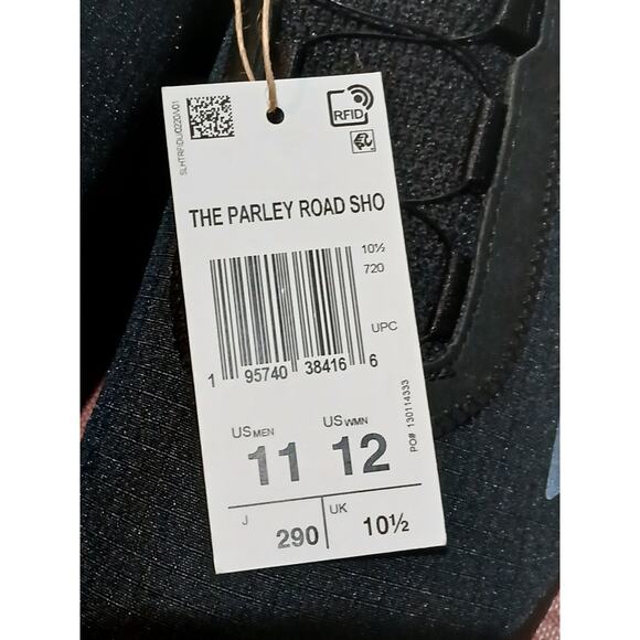 New Men's Sz 11 Adidas Parley x The Road BOA Black Carbon Cycling Black Low Top - Picture 7 of 7